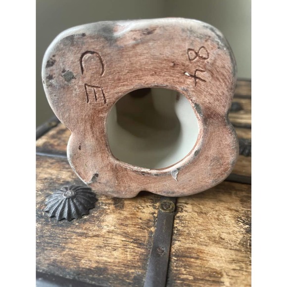 Vintage Brown Bunny in Overalls Bust I Made in 1984 Artist Engraved - Picture 4 of 5